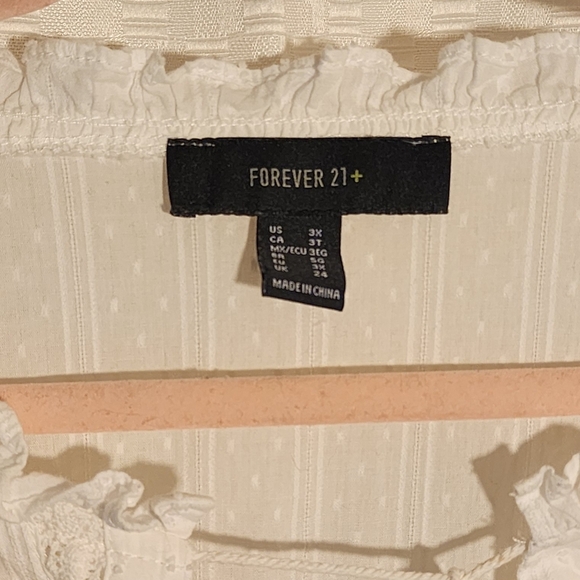 White Lace And Ruffle Embroidered Dress Tie Front Tassels Coastal Cowgirl - Picture 5 of 6